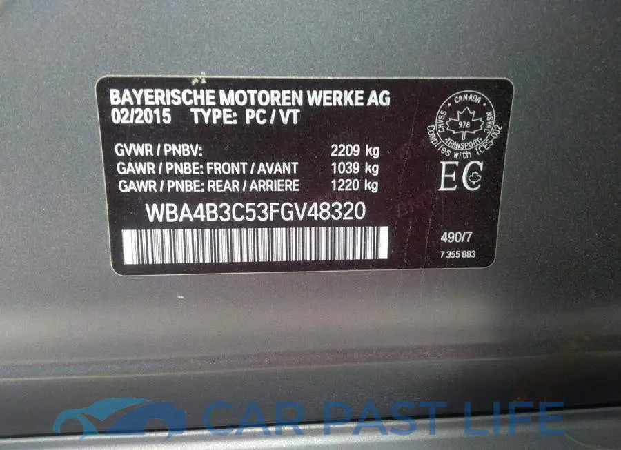 WBA4B3C53FGV48320# 9