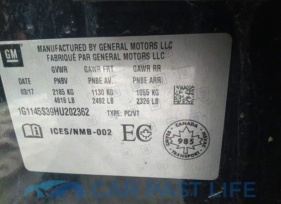 1G1145S39HU202362# 9
