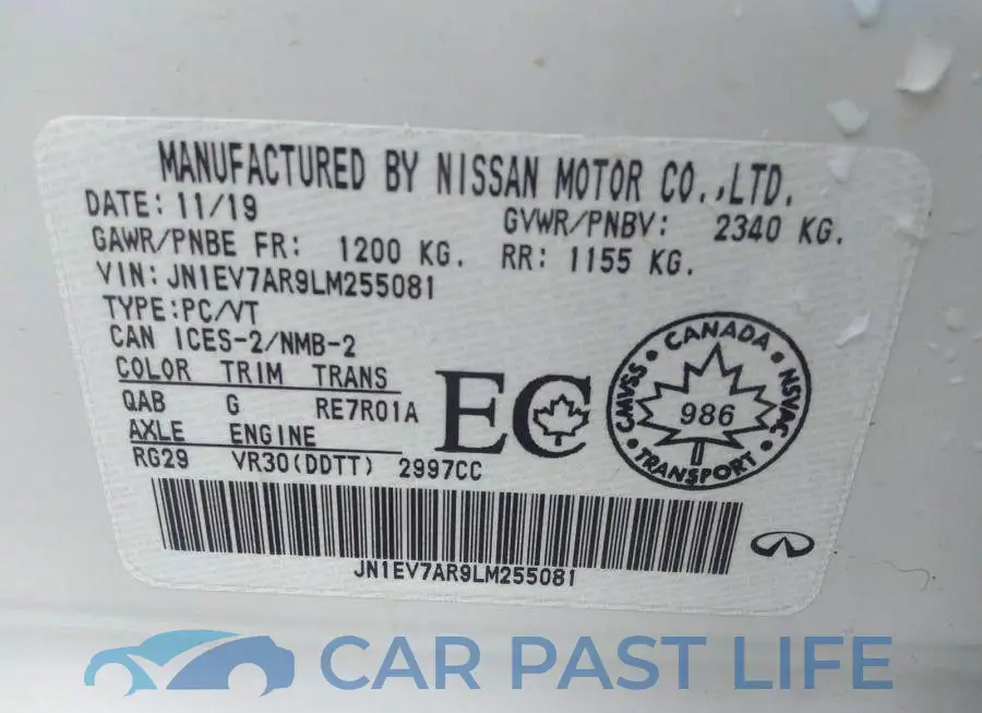 JN1EV7AR9LM255081# 9