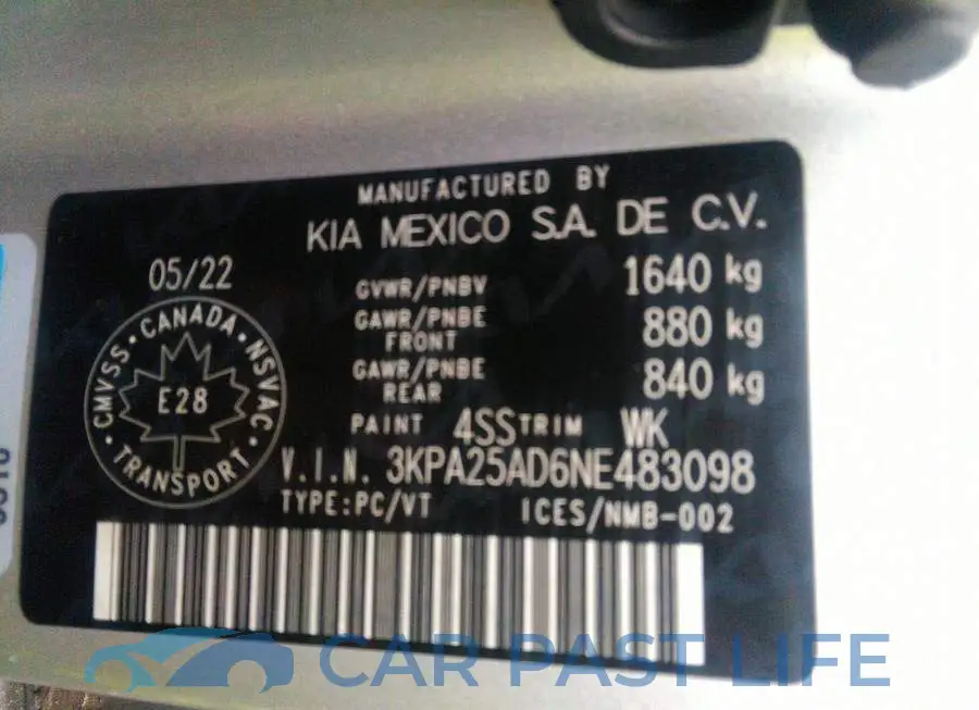 3KPA25AD6NE483098# 9
