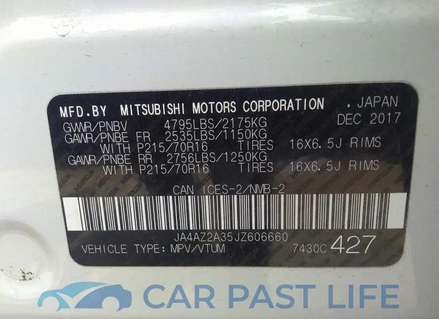 JA4AZ2A35JZ606660# 9