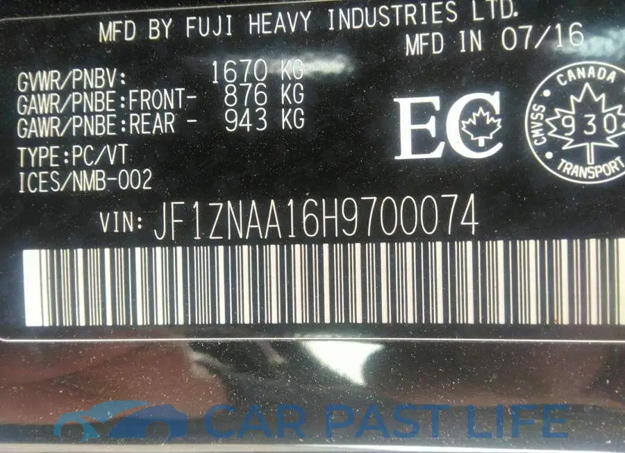 JF1ZNAA16H9700074# 9