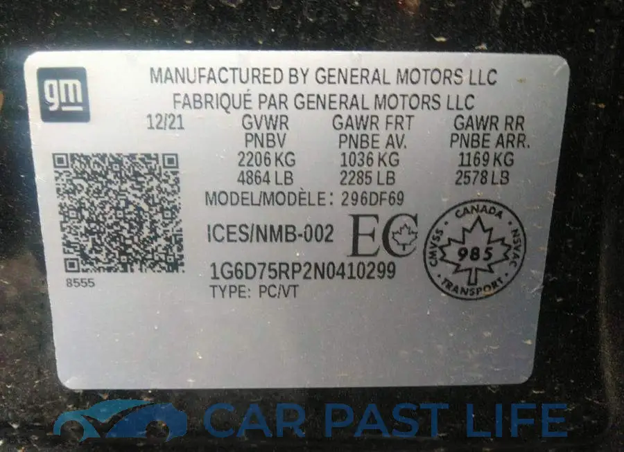 1G6D75RP2N0410299# 9