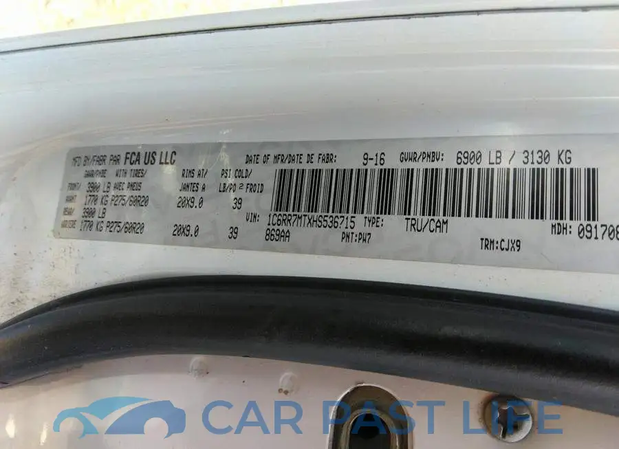 1C6RR7MTXHS536715# 9