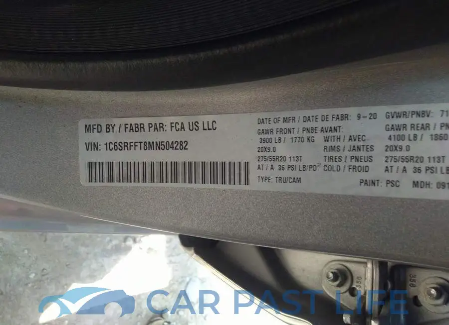 1C6SRFFT8MN504282# 9