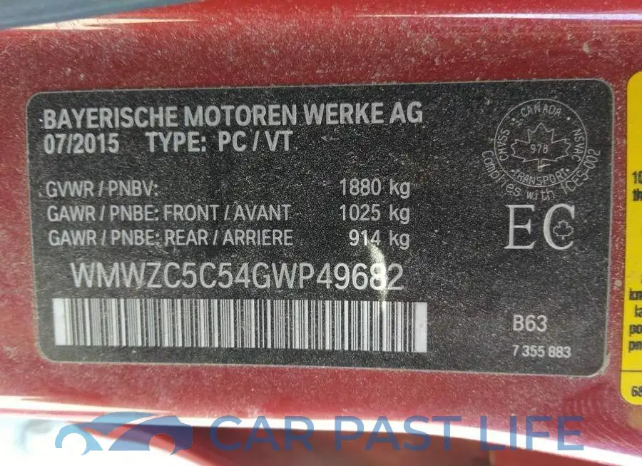 WMWZC5C54GWP49682# 9
