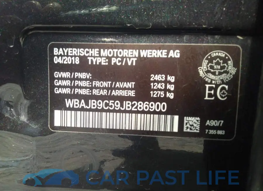 WBAJB9C59JB286900# 9