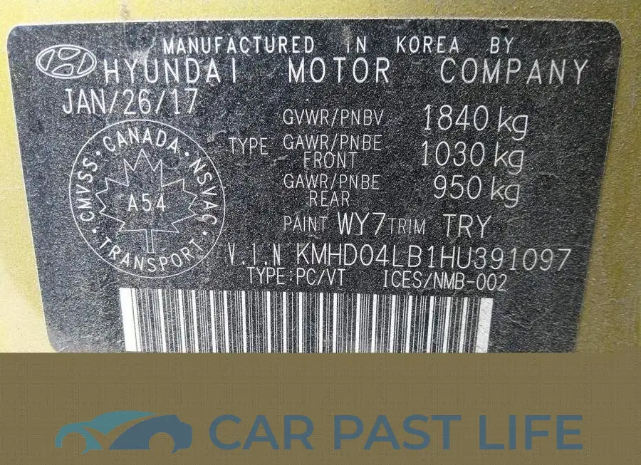 KMHD04LB1HU391097# 9