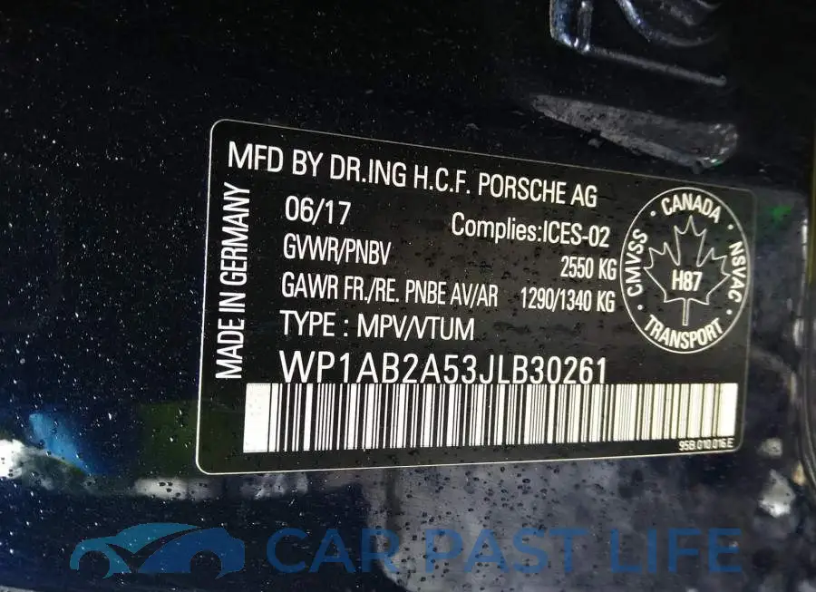 WP1AB2A53JLB30261# 9