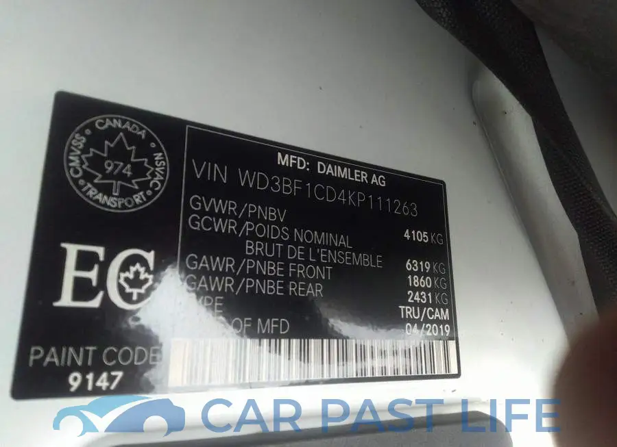 WD3BF1CD4KP111263# 9