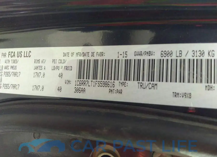 1C6RR7LT1FS598616# 9