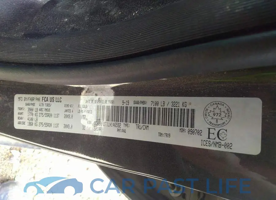 1C6SRFBT1LN146592# 9