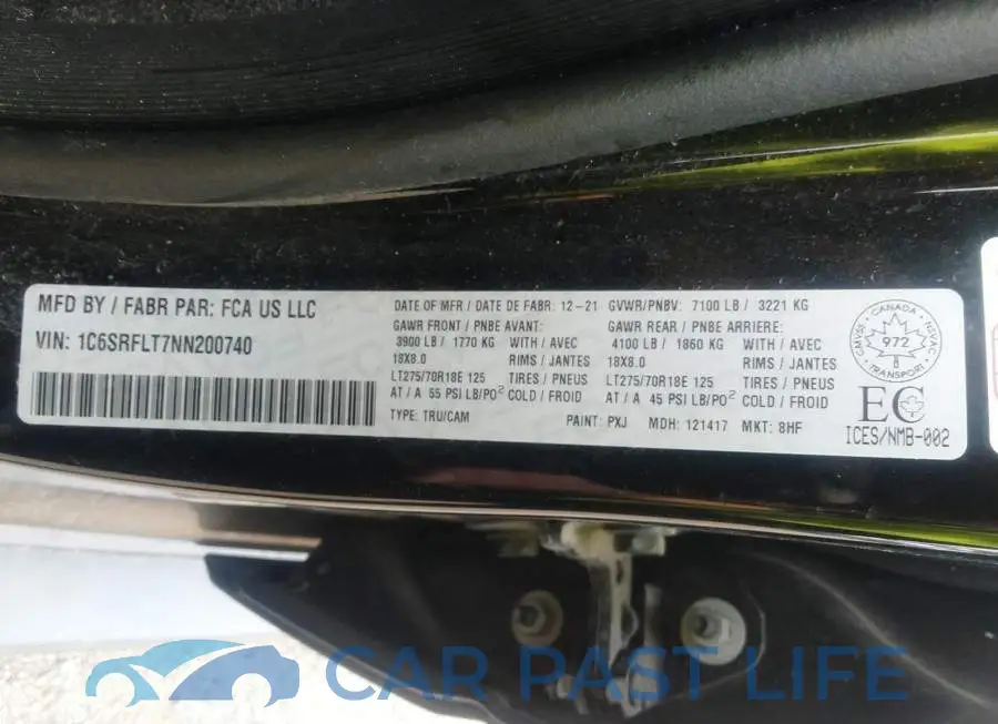 1C6SRFLT7NN200740# 9
