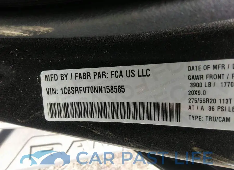 1C6SRFVT0NN158585# 9