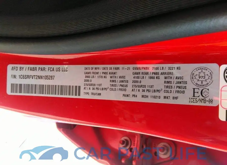 1C6SRFVT2NN105287# 9