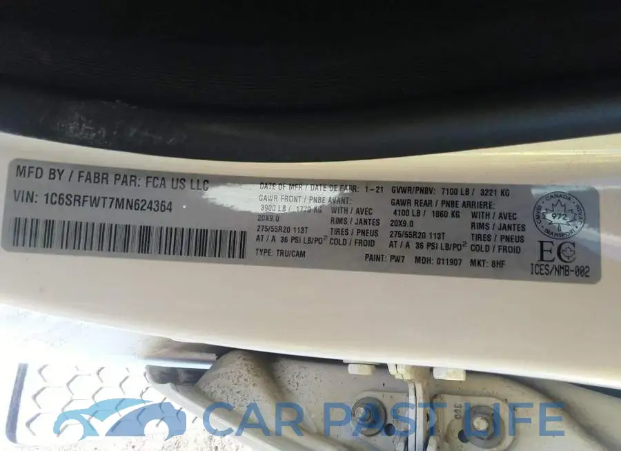 1C6SRFWT7MN624364# 9