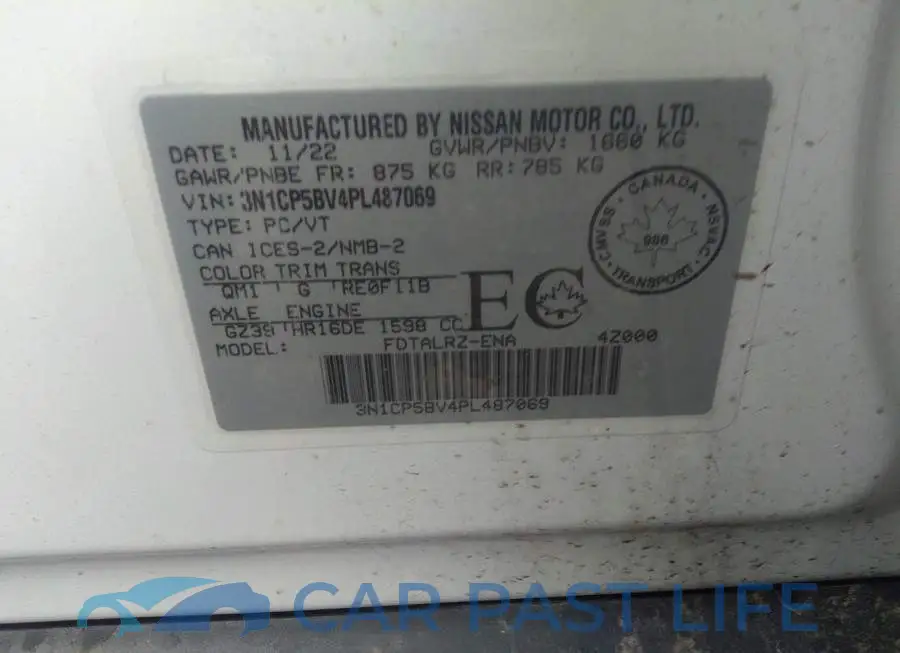 3N1CP5BV4PL487069# 9