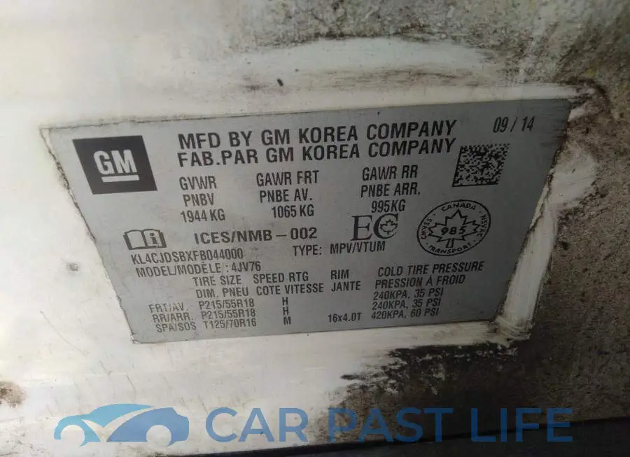 KL4CJDSBXFB044000# 9