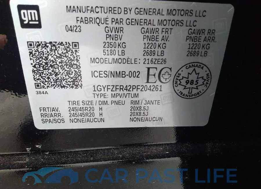 1GYFZFR42PF204261# 9