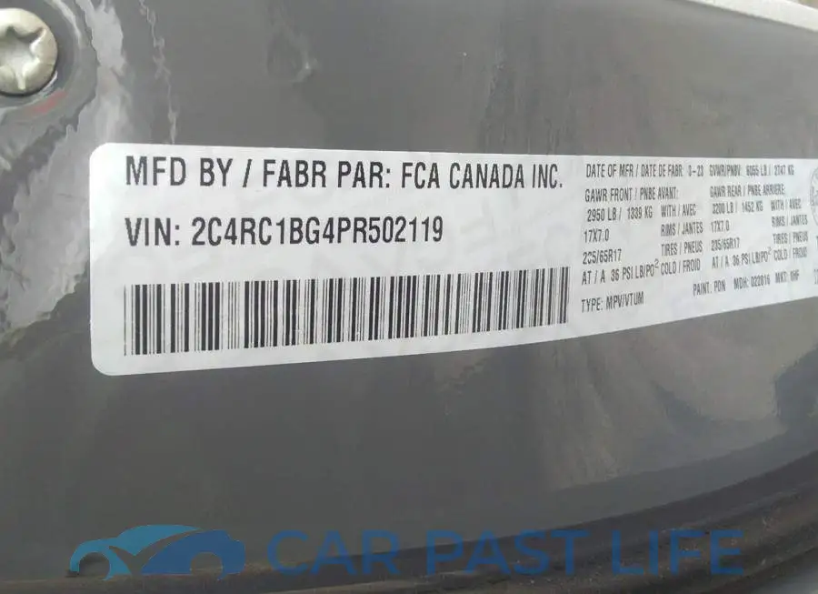 2C4RC1BG4PR502119# 9