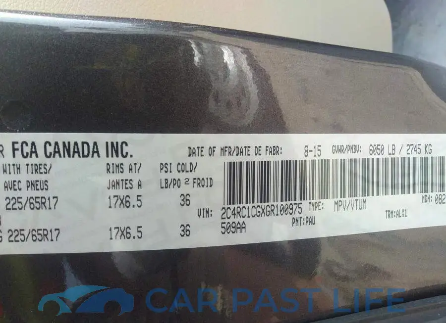 2C4RC1CGXGR100975# 9