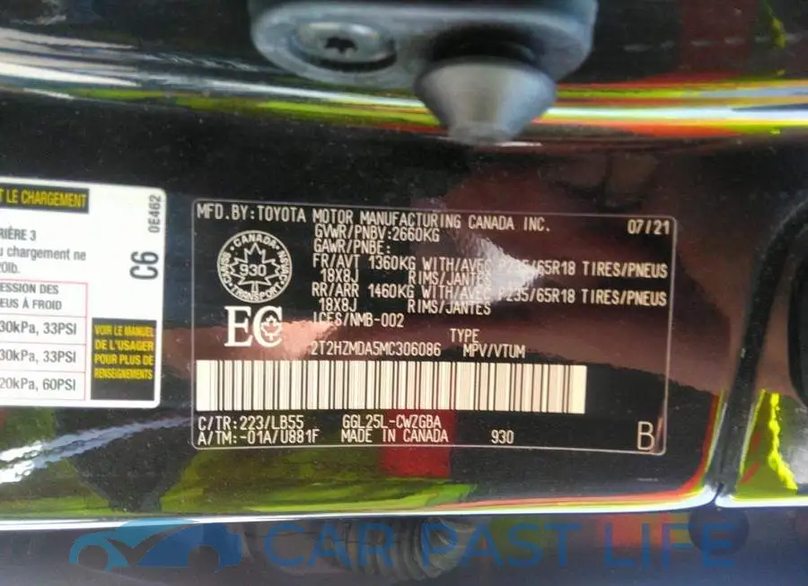2T2HZMDA5MC306086# 9