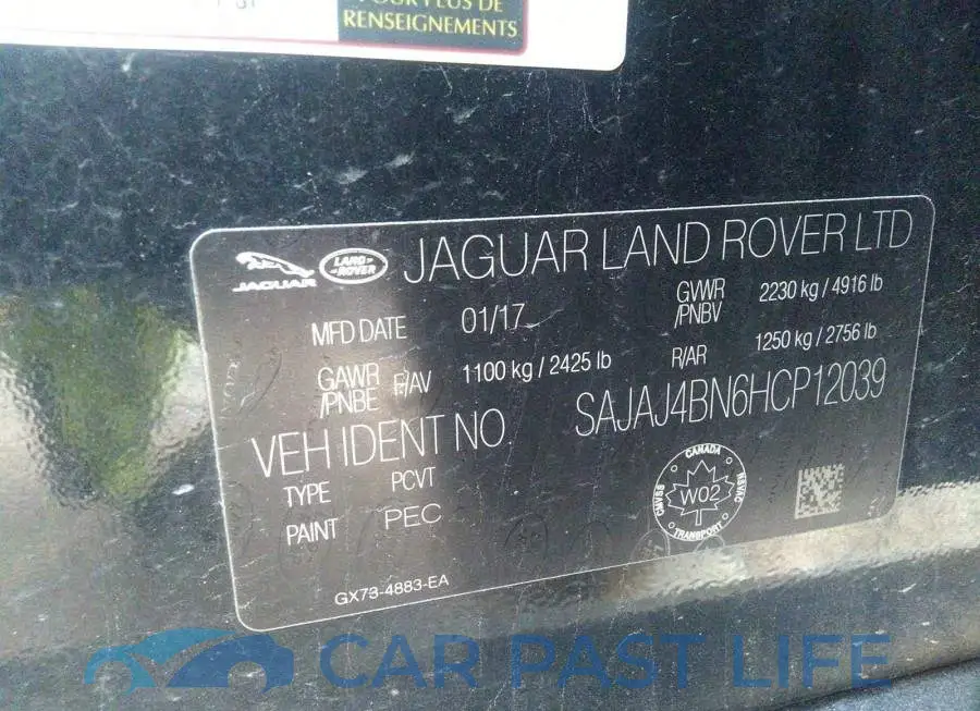 SAJAJ4BN6HCP12039# 9