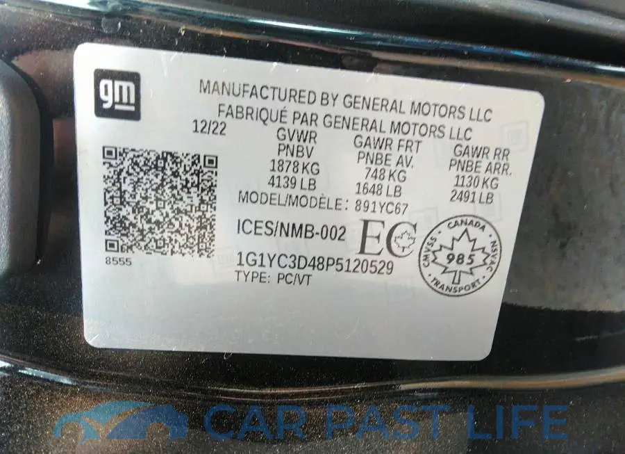 1G1YC3D48P5120529# 9