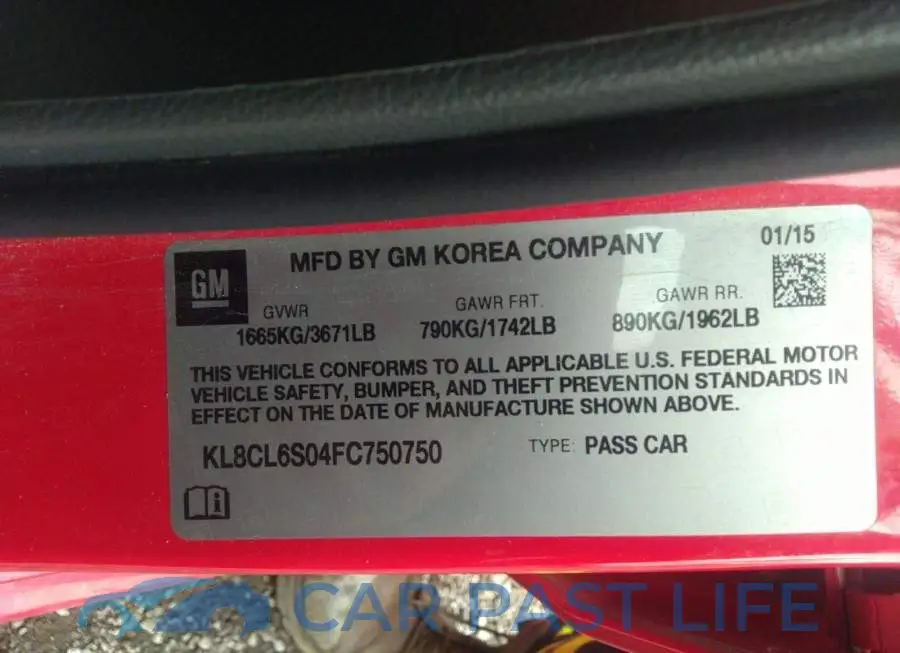 KL8CL6S04FC750750# 9