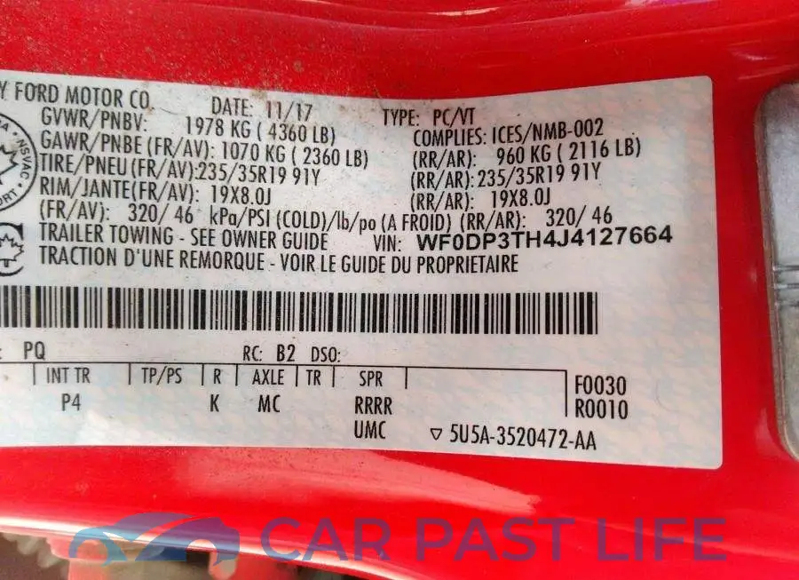 WF0DP3TH4J4127664# 9