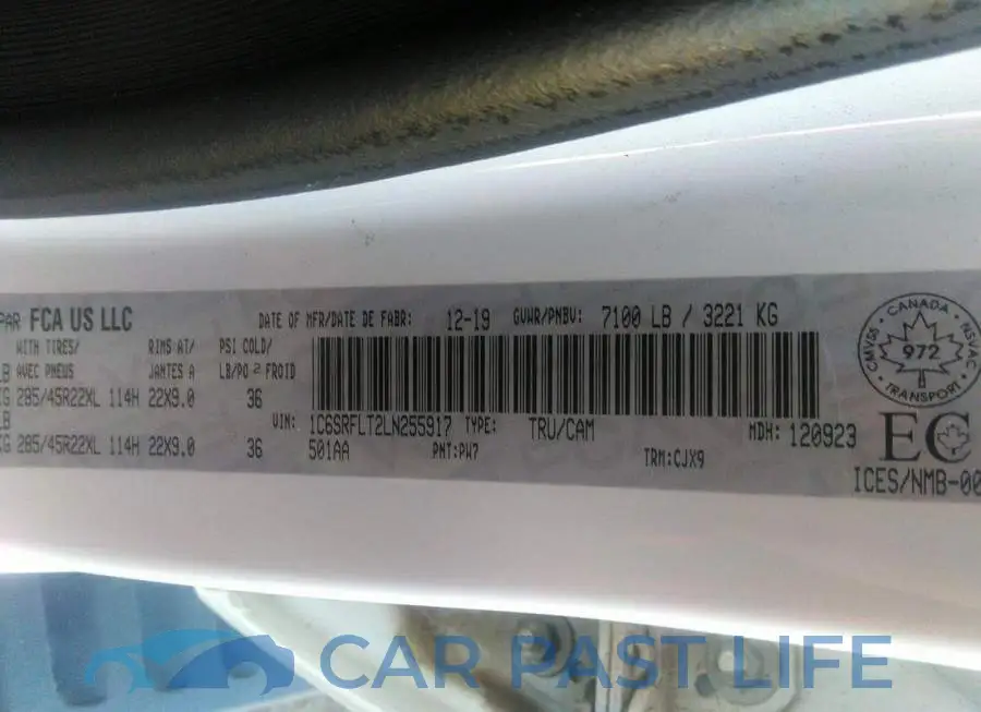 1C6SRFLT2LN255917# 9