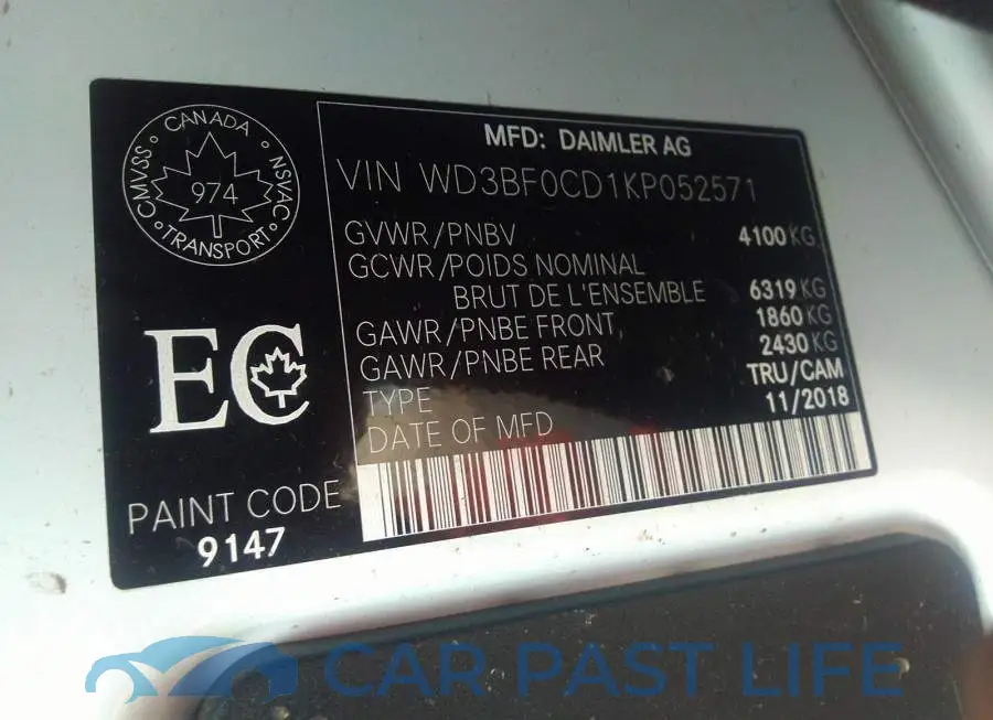 WD3BF0CD1KP052571# 9