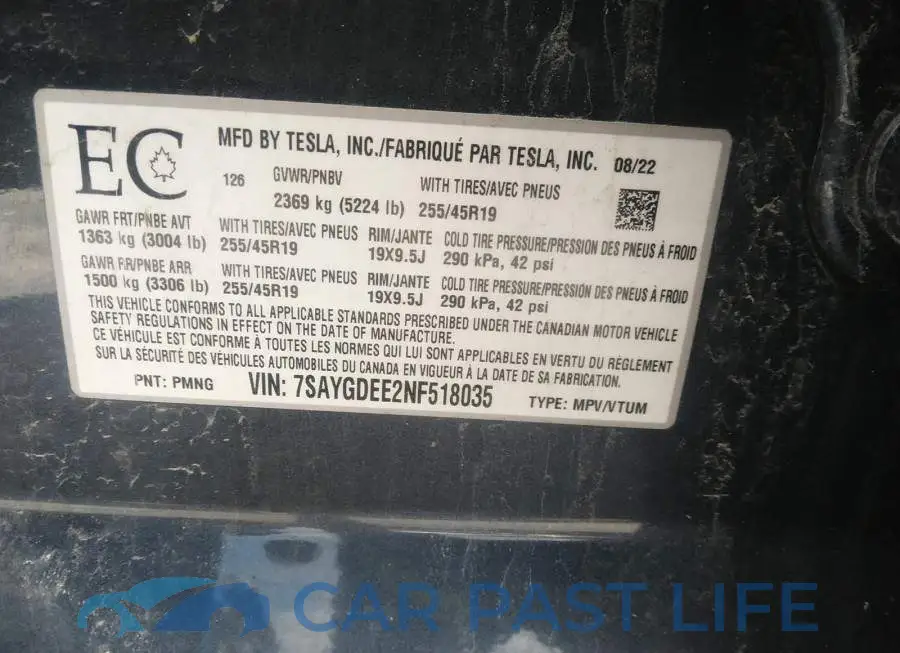 7SAYGDEE2NF518035# 9