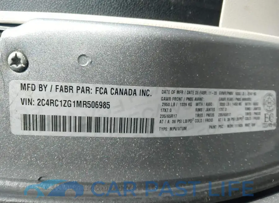 2C4RC1ZG1MR506985# 9