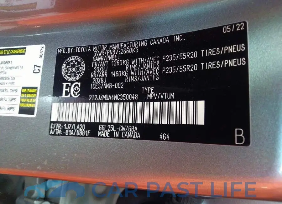 2T2JZMDA4NC350048# 9
