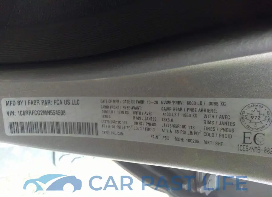 1C6RRFCG2MN554598# 9