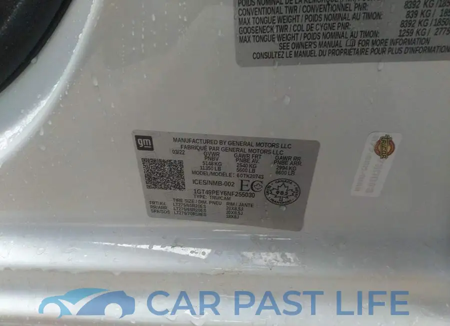 1GT49PEY6NF255030# 9