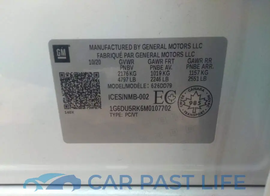1G6DU5RK6M0107702# 9