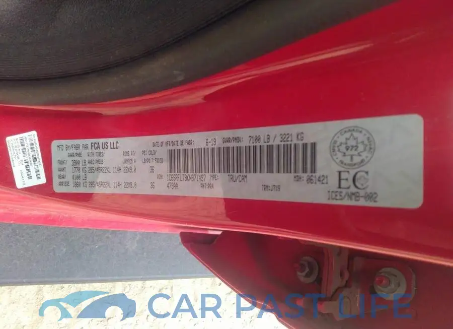 1C6SRFLT9KN871497# 9