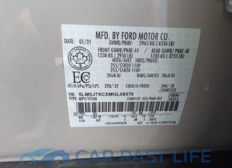 5LM5J7XCXMGL08570# 9