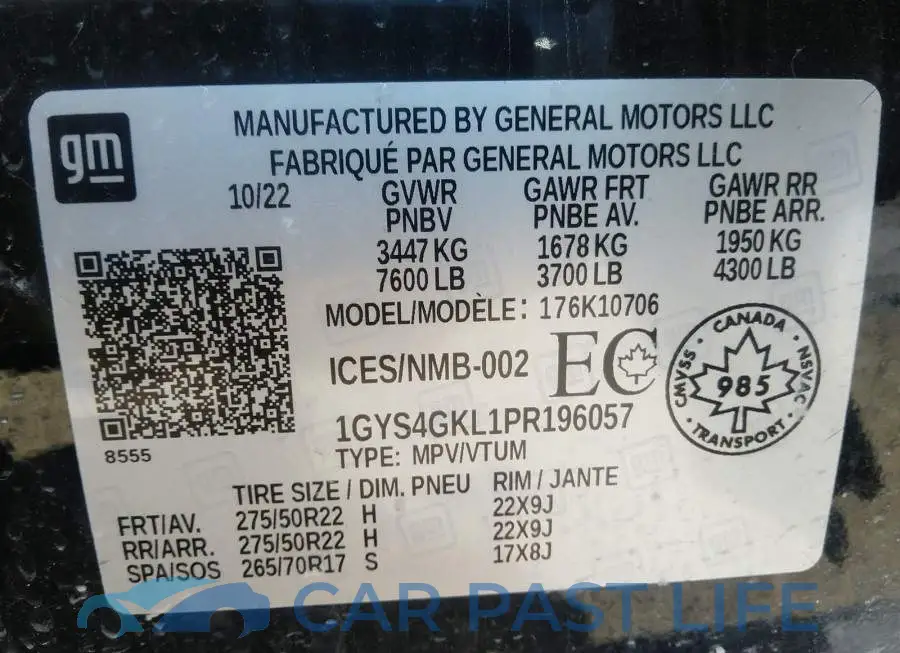 1GYS4GKL1PR196057# 9