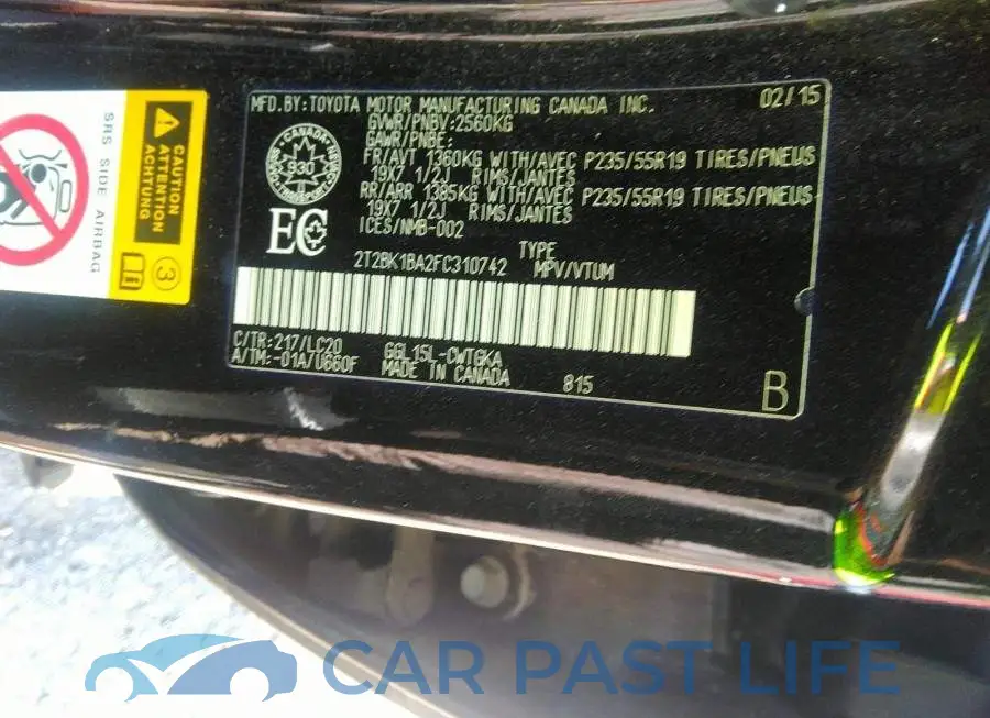 2T2BK1BA2FC310742# 9