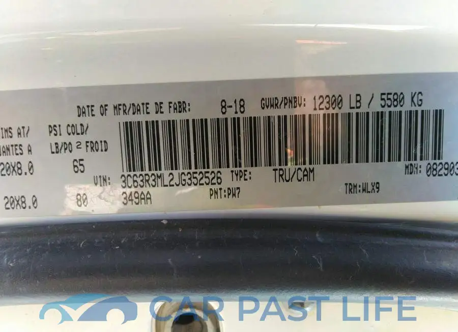 3C63R3ML2JG352526# 9