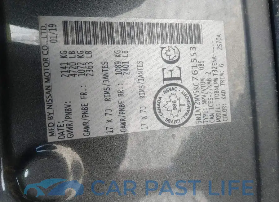 5N1AT2MV5KC761553# 9