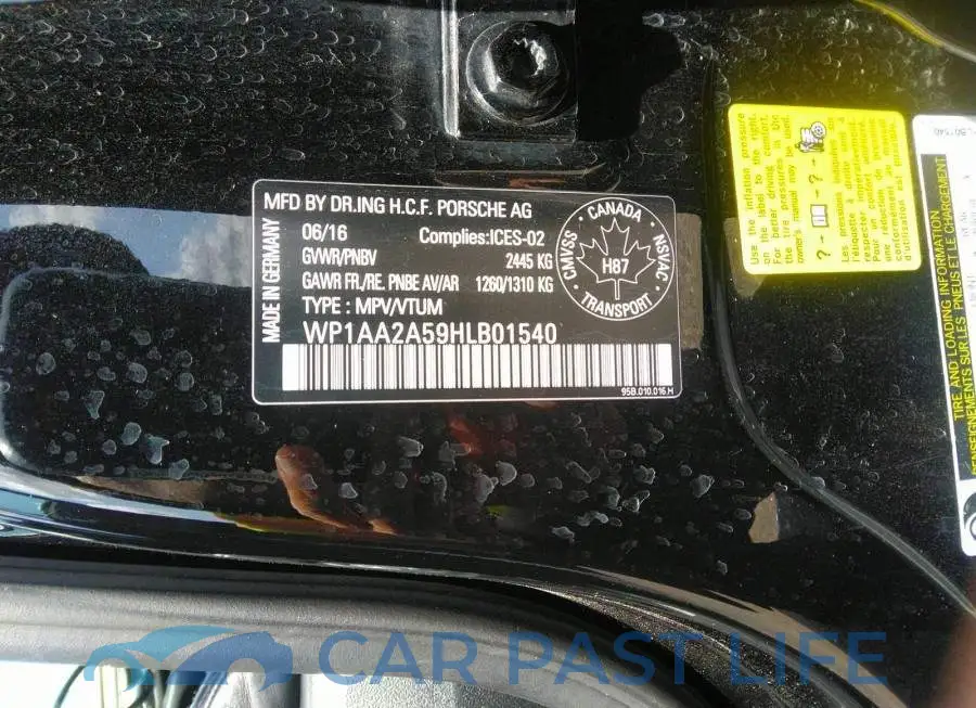 WP1AA2A59HLB01540# 9
