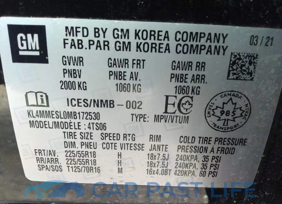 KL4MMESL0MB172530# 9