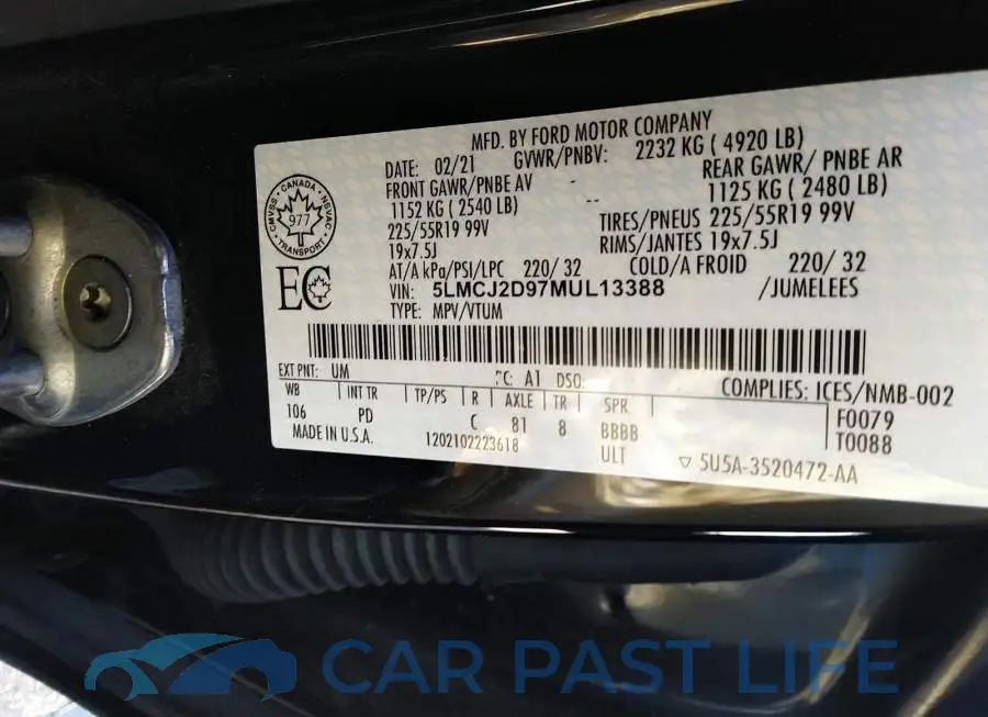 5LMCJ2D97MUL13388# 9
