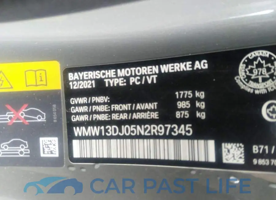 WMW13DJ05N2R97345# 9