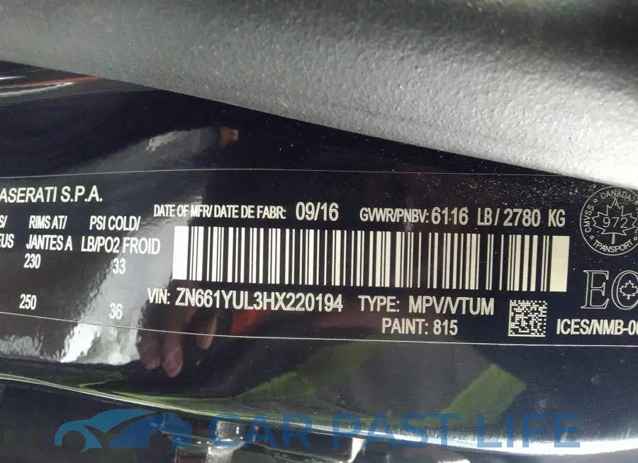 ZN661YUL3HX220194# 9