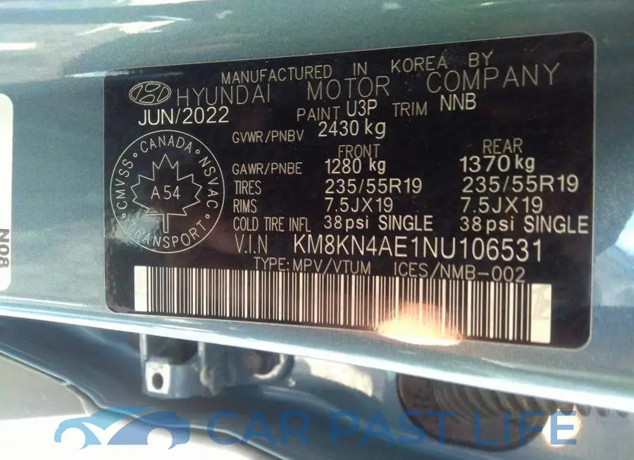 KM8KN4AE1NU106531# 9